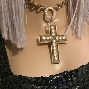 VTG BETSY JOHNSON Cross Necklace